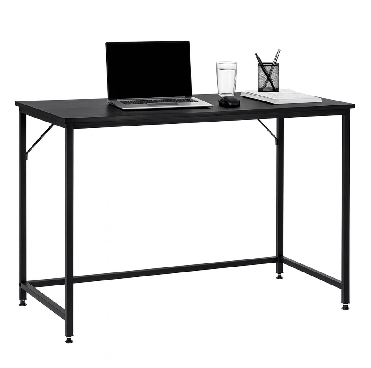springos Bureau – Werkbureau – Computer Bureau – Bureautafel – Opklapbaar – 100 x 50 x 76 cm – 30 Kg - industriële - Zwart