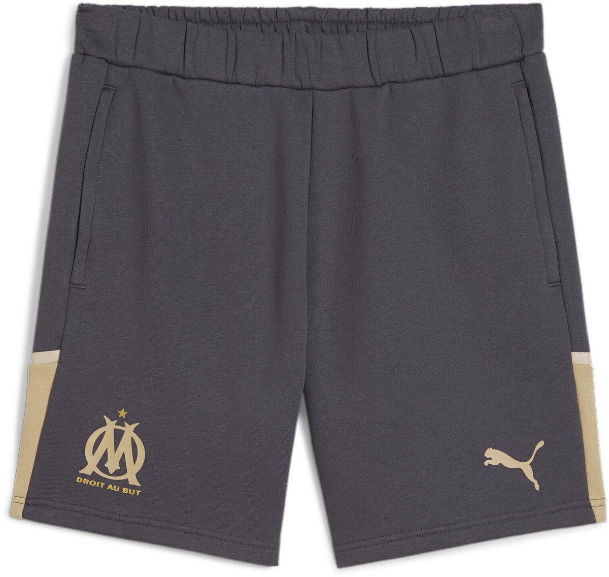 Olympique de Marseillecasuals shorts 2023/24 Donkere Steenkool/zandduin