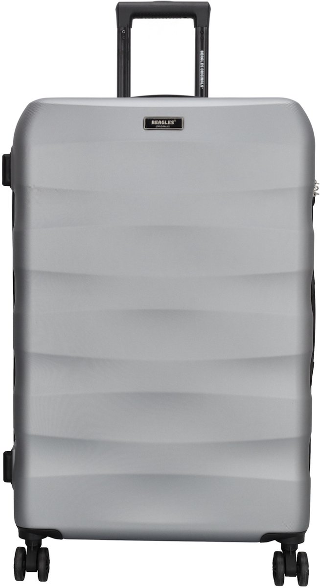 Beagles Originals Go Travel Grote Koffer - 74 cm - 94 Liter – Reiskoffer met Cijferslot - Zilver