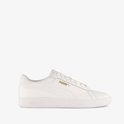 Witte Puma Smash 3.0 L sneaker, gouden Puma-logo op de zijkant.