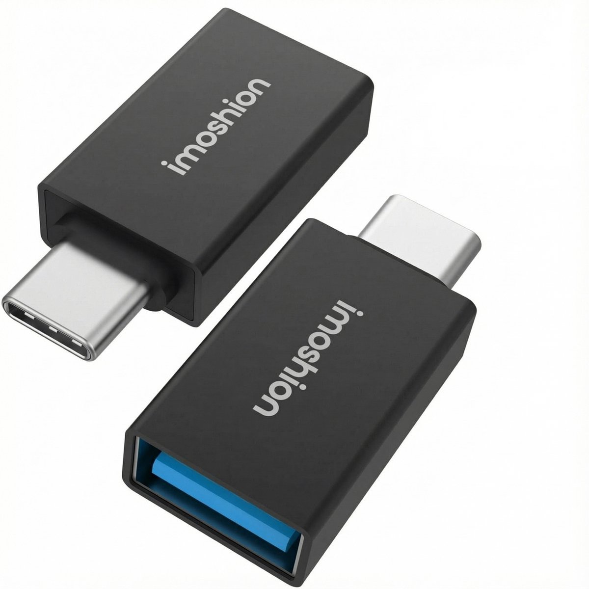 iMoshion Adapter - 2-pack USB C (Male) naar USB A (Female) Adapter / Converter - USB 3.1 - 5 GBps - USB C naar USB A Hub