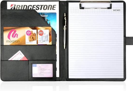 A4 Document Portfolio Folder - Leatherette Conference Folder with ...