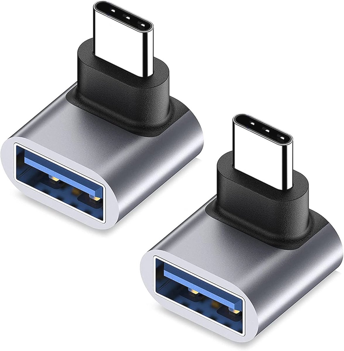 Hoek USB C naar USB 3.1 OTG-adapter - 100W snel opladen & 10Gbps gegevensoverdracht