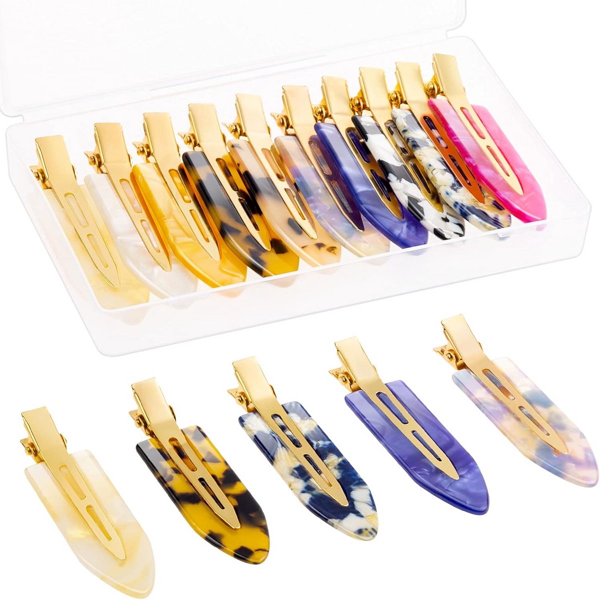 Naadloze haarspelden set van 10 stuks met opbergdoos voor haarstyling