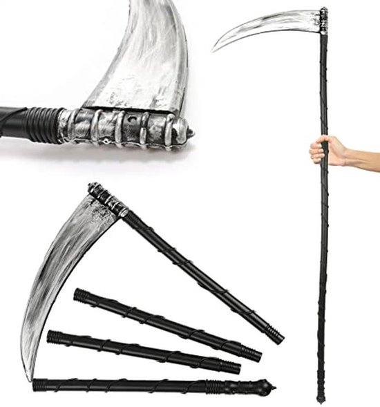 Deluxe Scythe voor Magere Hein Kostuum - Halloween Accessoire voor Volwassenen