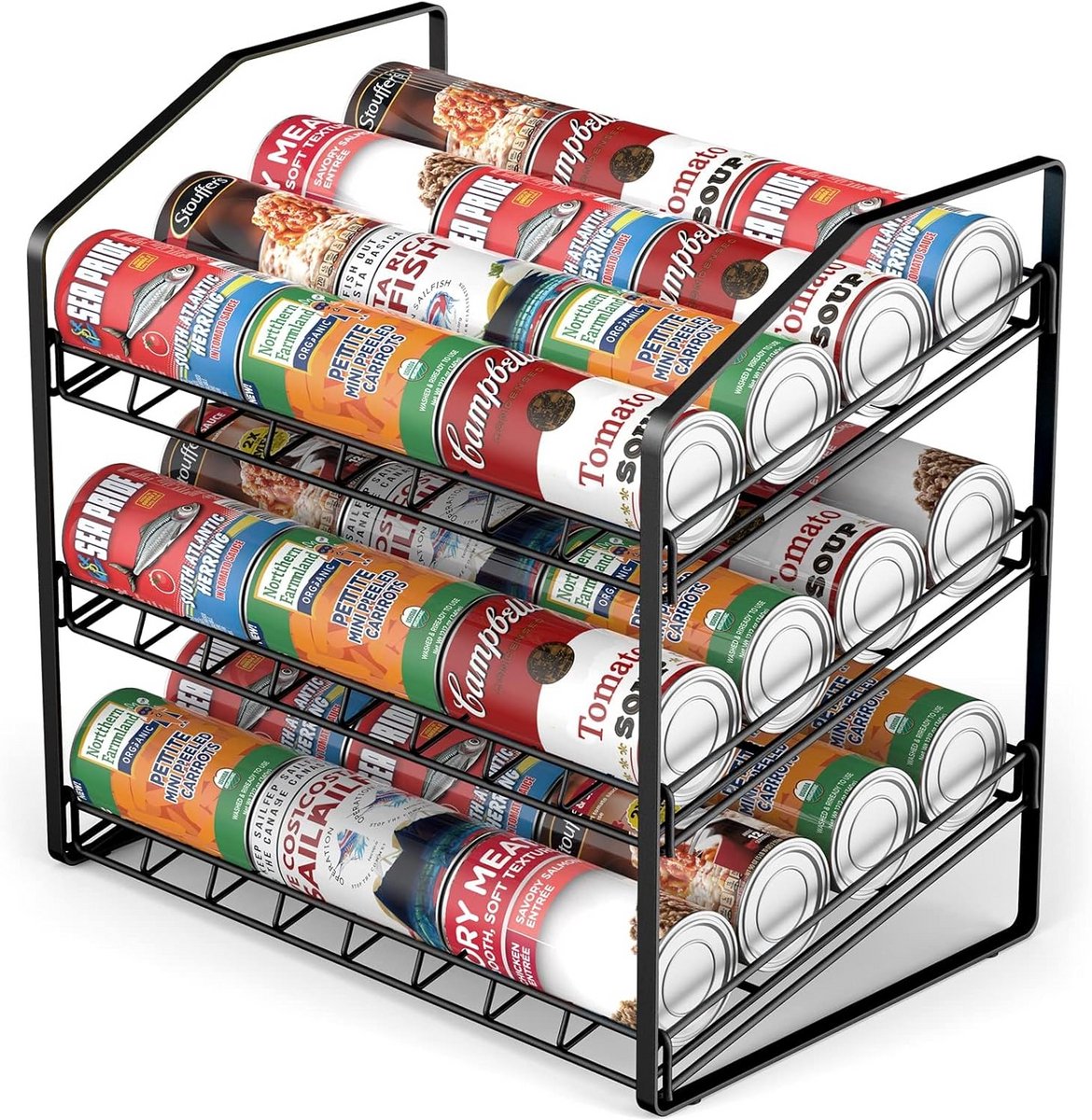 3-Tier Blik Houder - Keuken Voedsel Opslag Rack Organizer voor Pantry en Countertop