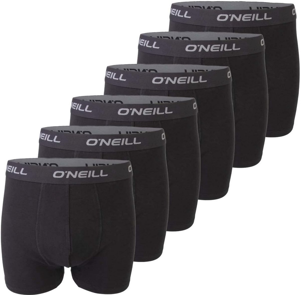 Boxershorts voor heren, 6 stuks, sportboxer, basic onderbroek zonder gulp, katoen, zwart, rood, blauw, maten M-XXL