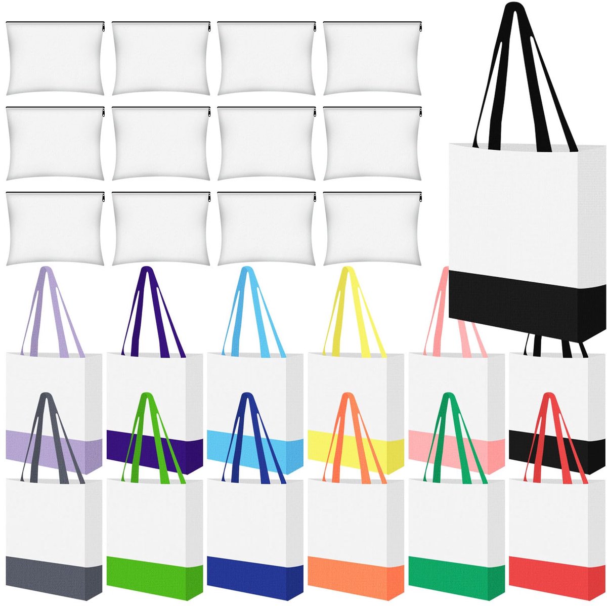 IMPERATORIS® Boodschappentas - Opvouwbare Tas - Herbruikbare Tasjes - Eco Shopper - Sterk en Lichtgewicht - 24 Stuks