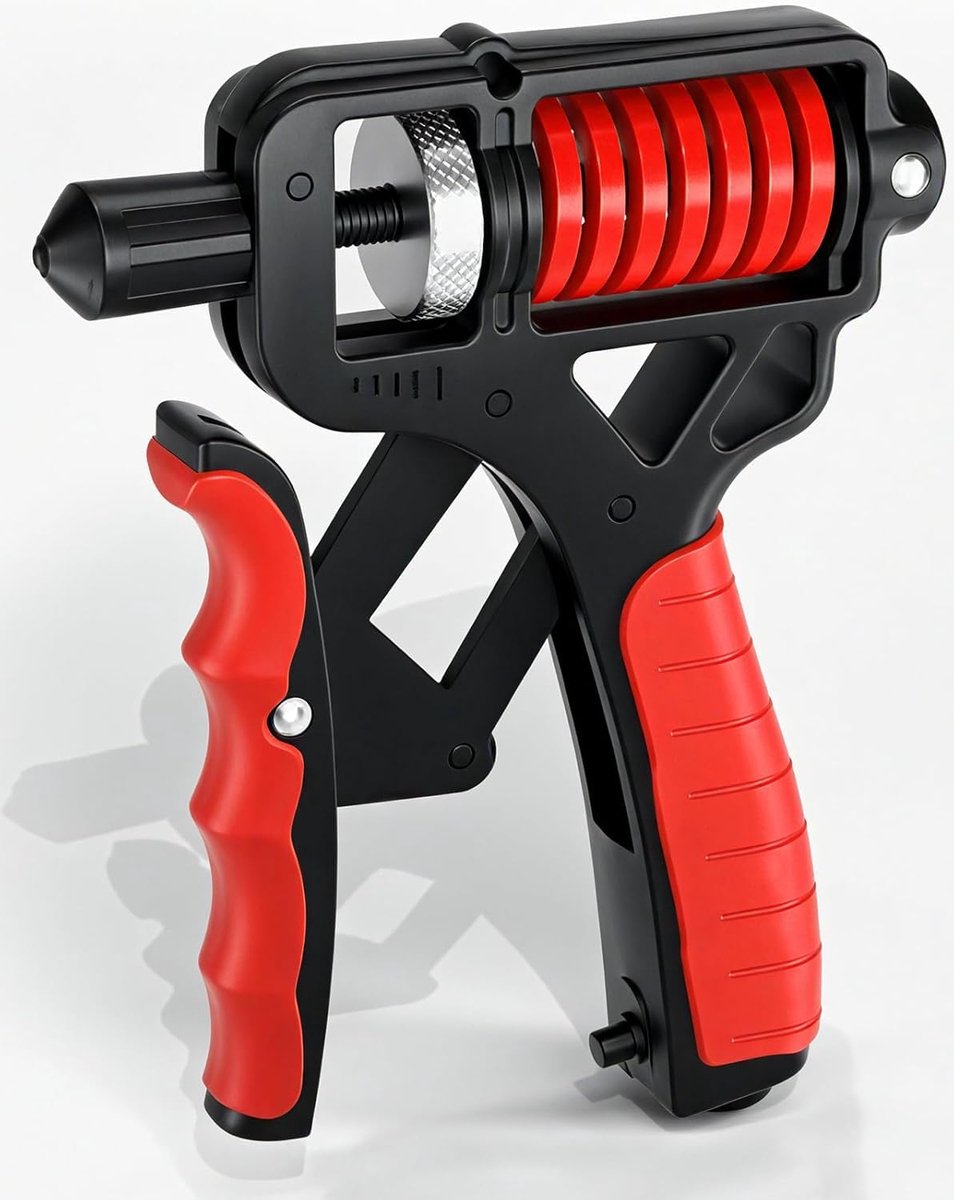 IMPERATORIS® Handknijper - Handtrainer - Knijphalter - Verstelbare Weerstand - Voor Fitness en Revalidatie - Onderarm Trainer - Anti-slip - 1 Stuk