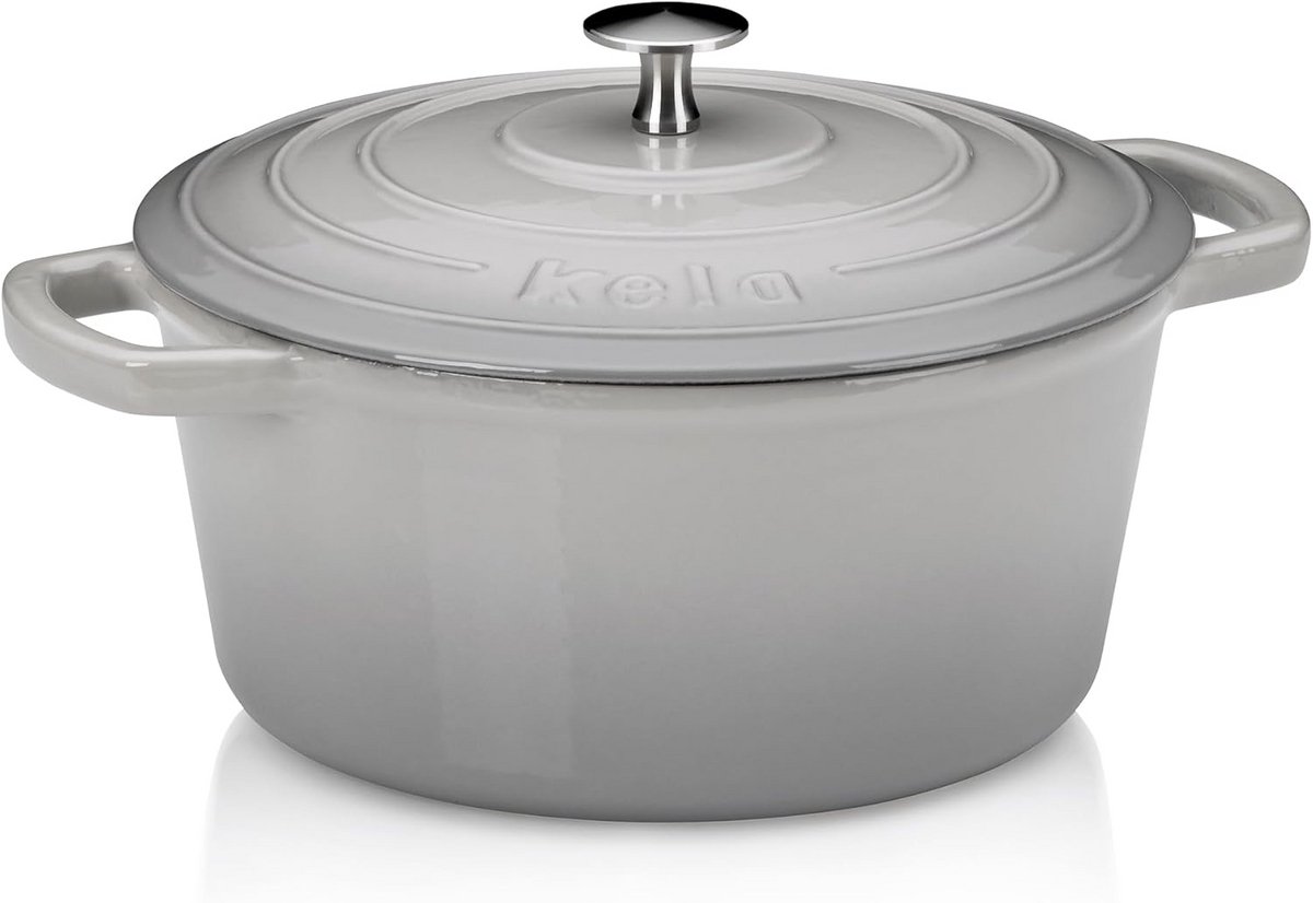 Gietijzeren Braadpan met Deksel - 3,8 L - Geschikt voor Inductiekookplaten