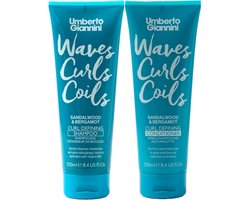 Umberto Giannini Waves, Curls & Coils Shampoo & Conditioner - 2x250ml