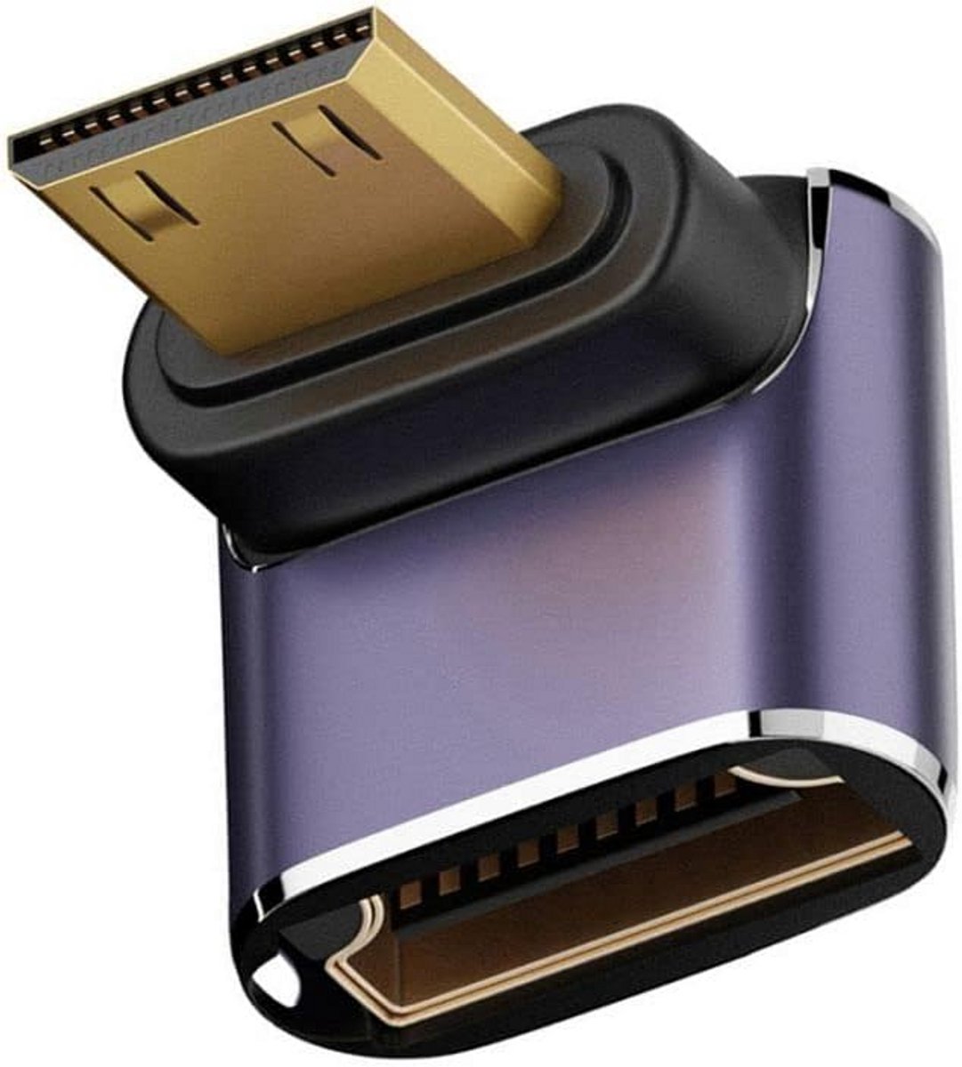 Mini HDMI 2.1 Converter Adapter met 90 Graden Hoek – UHD Extensie voor 8K 60Hz
