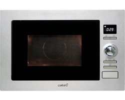 Inbouwmagnetron 25L Roestvrij Staal Met 1000W Grill - 8 Automatische Menu's