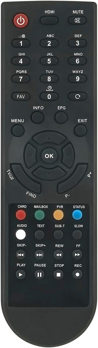 Universele Vervangende Afstandsbediening voor DVB Ontvangers