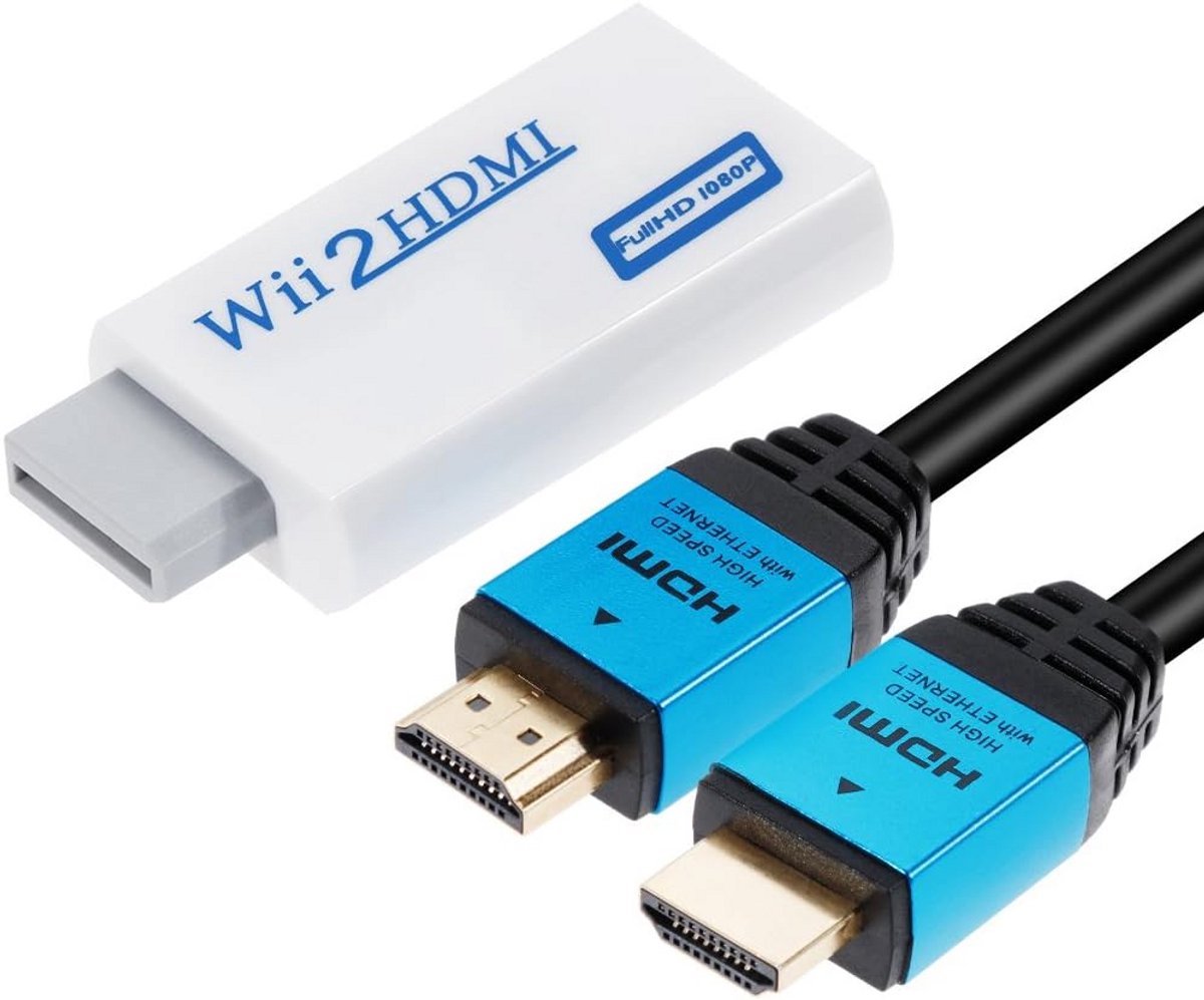Wii naar HDMI Adapter - Full HD Converter 720P 1080P - Snelle HDMI-Kabel voor Wii