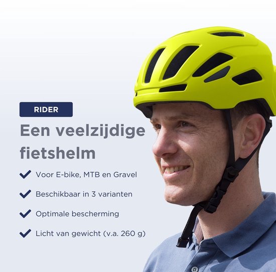 GOOFF® RIDER Casque de Vélo avec Éclairage - Casque E-Bike pour Adultes - Convient pour Vélo Électrique et Vélo de Route - Lumière LED - Femmes et Hommes - Jaune Fluo - L
