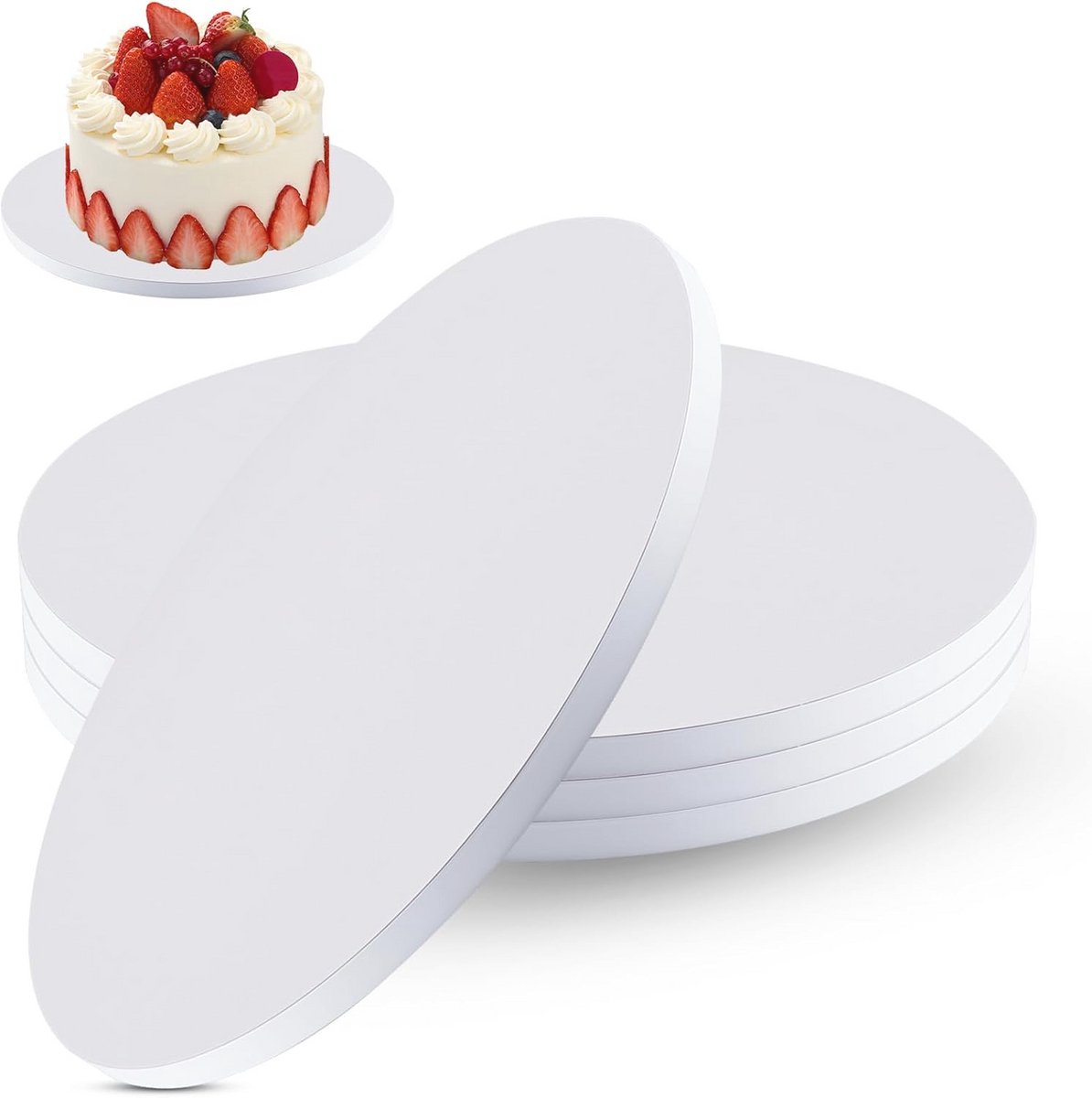 Ronde Taartstandaard Set van 5 - Ø 25 cm - Herbruikbaar voor Feestelijke Gelegenheden