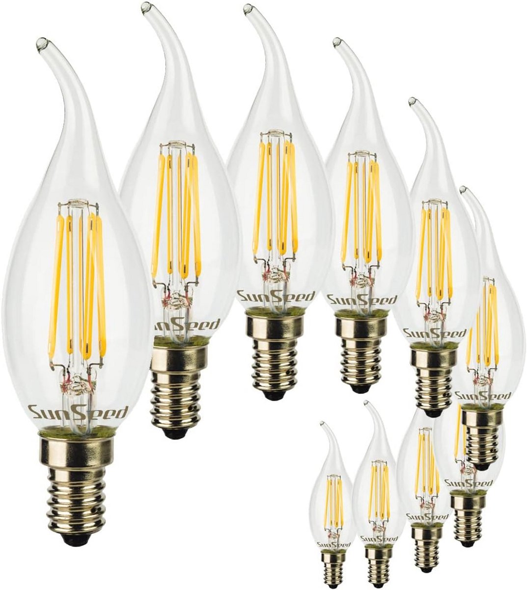 E14 LED Vlam Lamp 6W - Vervangt 60W - Neutraal Wit 4000K