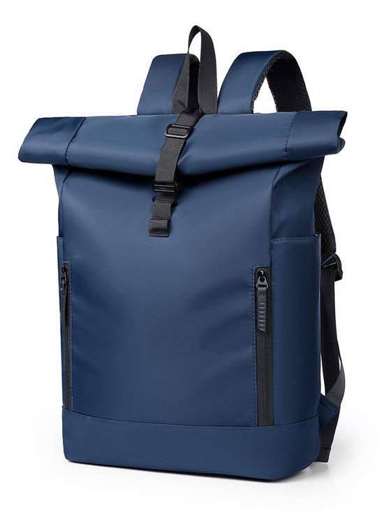 Unisex rugzak - 24-35 liter - Uitbreidbare capaciteit - Laptopvak - Waterdicht en diefstalbestendig - Zakelijke reis-/werk-/universiteitstas - Geschikt voor 15.6-inch tablet en laptop - 43*29*16 cm-Blauw