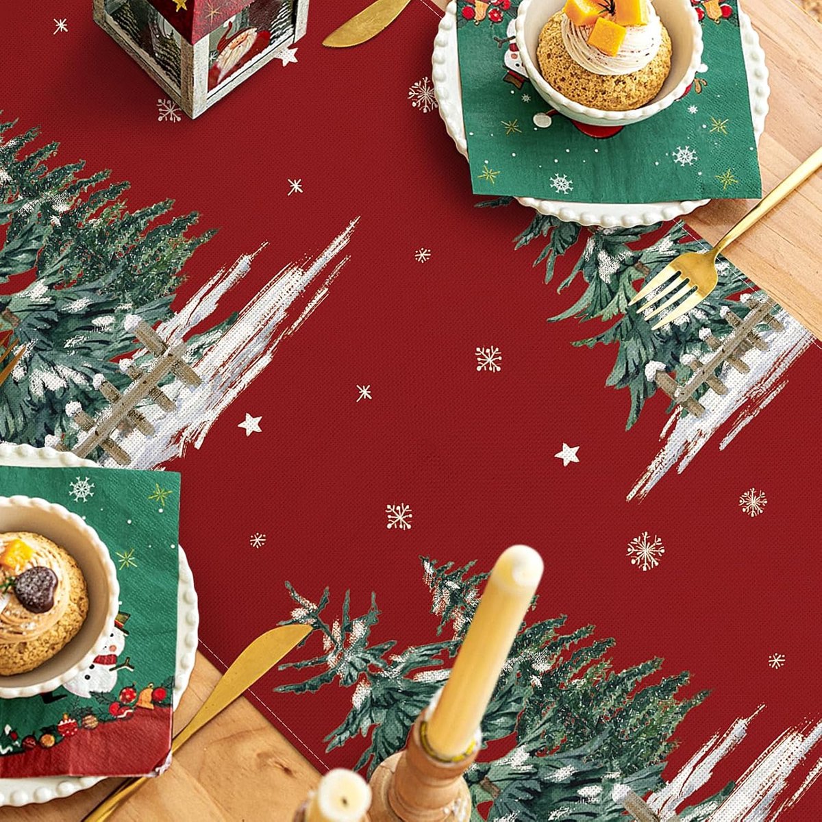Feestelijke Kersttafelloper Tafelband voor Eettafel en Feestdecoratie (40x240cm)