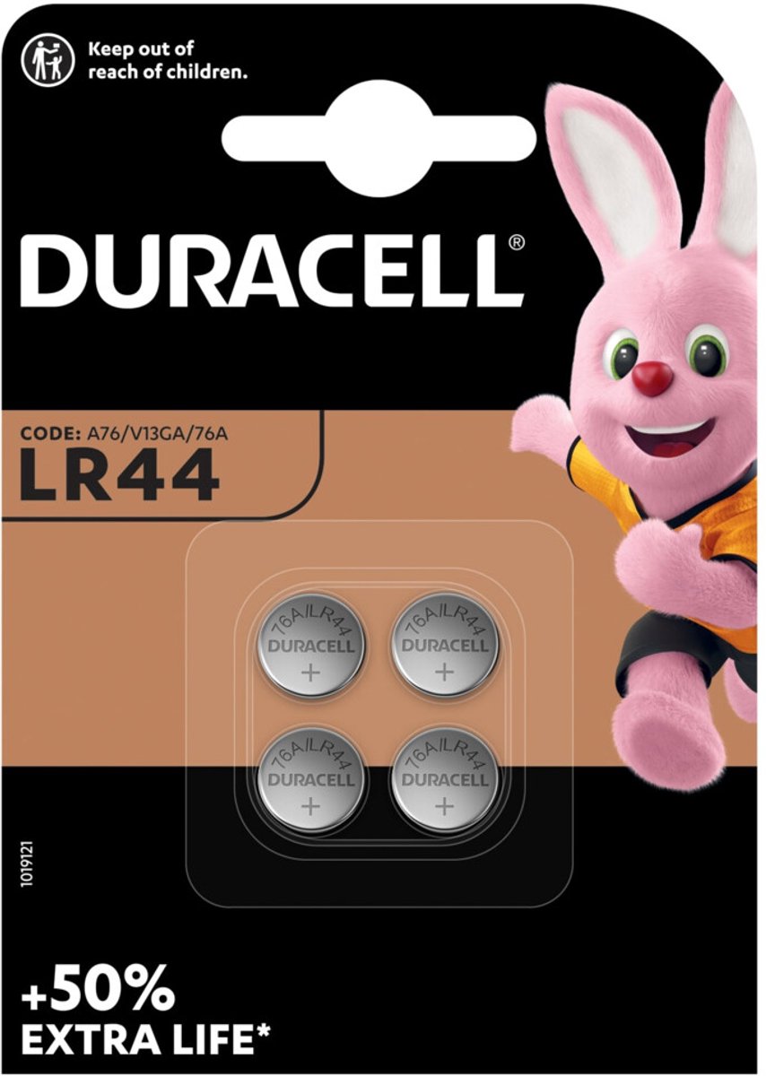 Duracell Knoopcelbatterijen LR44 - 10 x 4 stuks - Voordeelverpakking