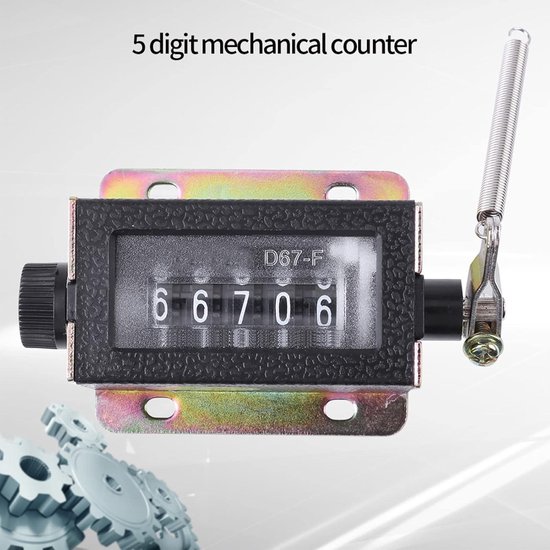 Handteller van metaal zonder batterij - Mechanische stappenteller slagteller - 1 stuk handteller klikker van Merkloos — afbeelding 3