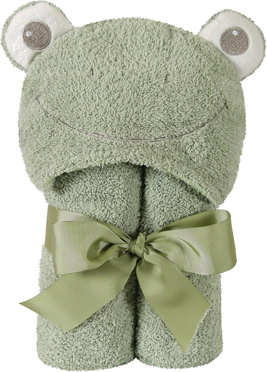 Pluche Badhanddoek met Kap voor Baby's en Peuters - Kikker