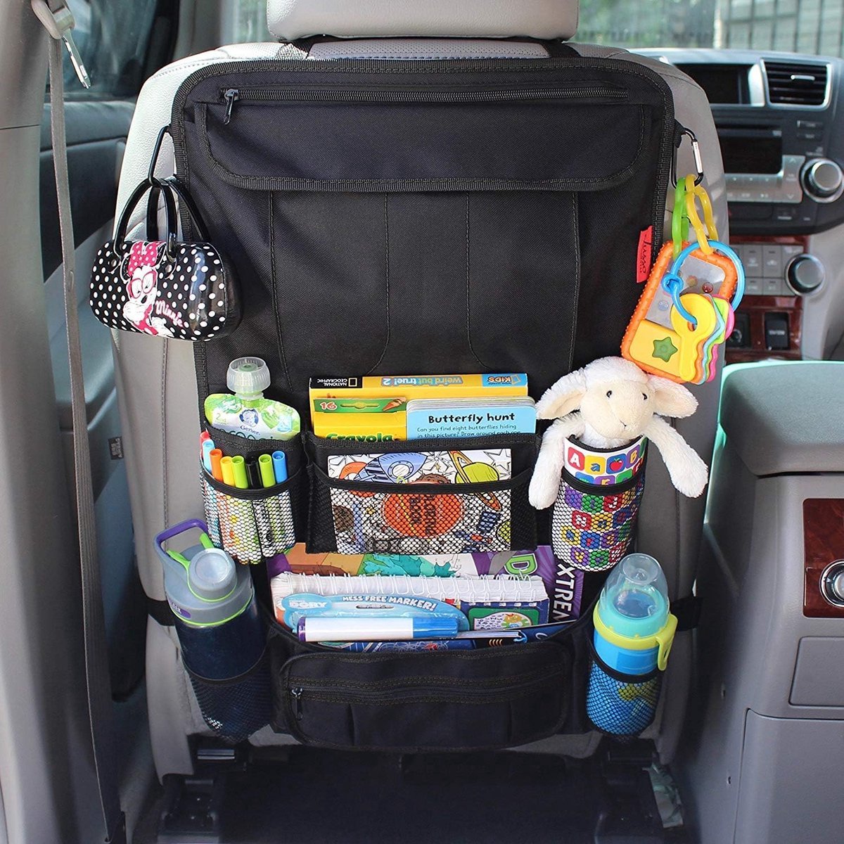 Stunq® Extra Grote Auto Organizer met 12 Opbergvakken en Rugleuningbescherming voor iPad