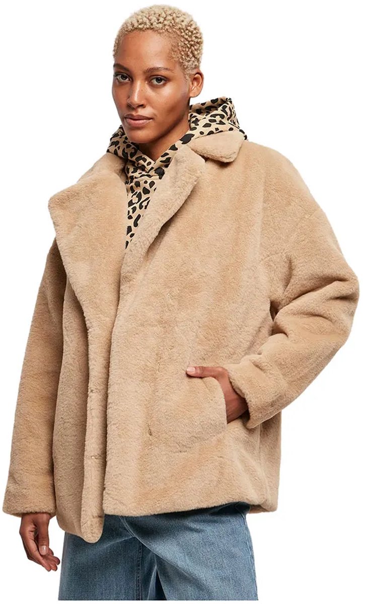 Urban Classics Lapel Teddy Jacket 3XL Beige