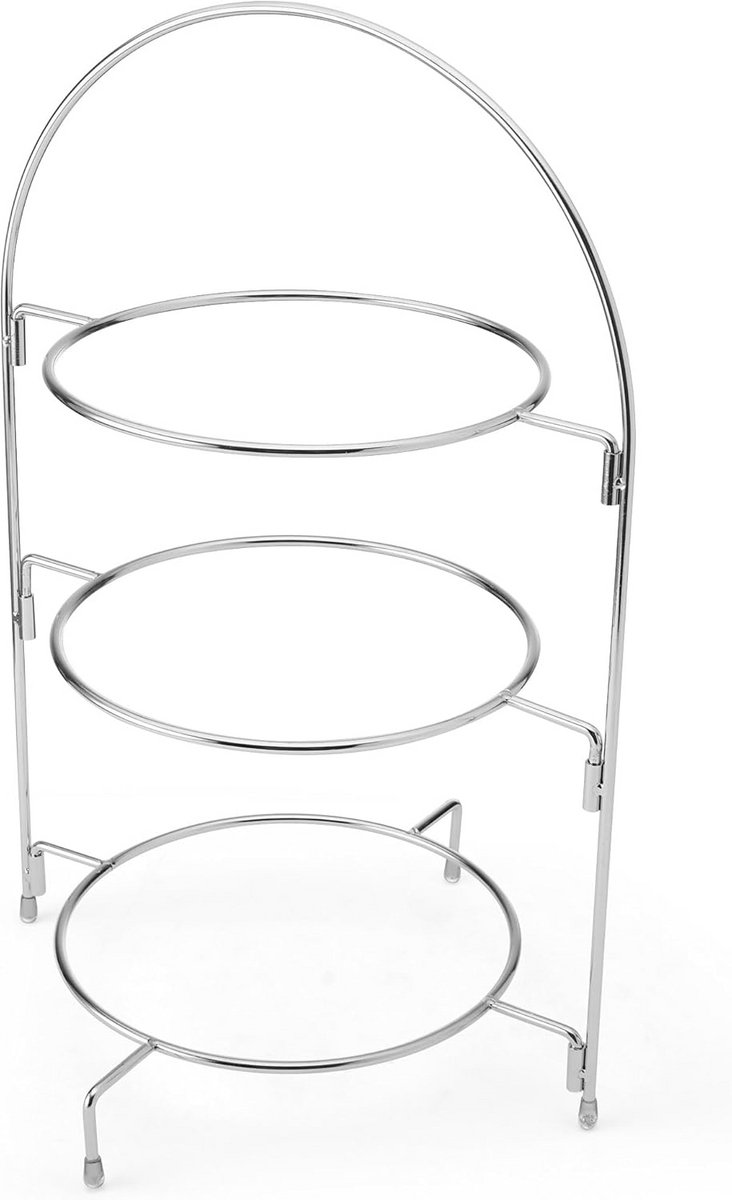 Elegante 3-laagse serveerstandaard voor afternoon tea - 29 cm x 19,5 cm x 43 cm