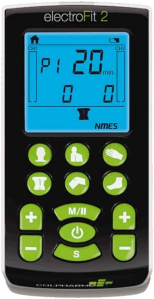 2-Kanaals Elektrostimulator voor EMS Spierstimulatie en TENS Pijnbestrijding