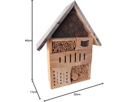 Insectenhotel met dennenappels en bamboestengels - Vlinderhotel voor tuin of balkon
