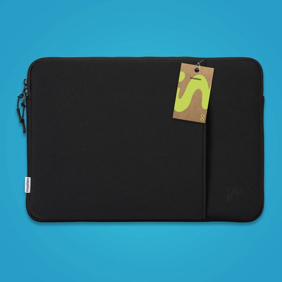 imoshion Laptop sleeve met vak - Laptop Hoes geschikt voor 13 / 13.3 / 13.6 inch - Zwart