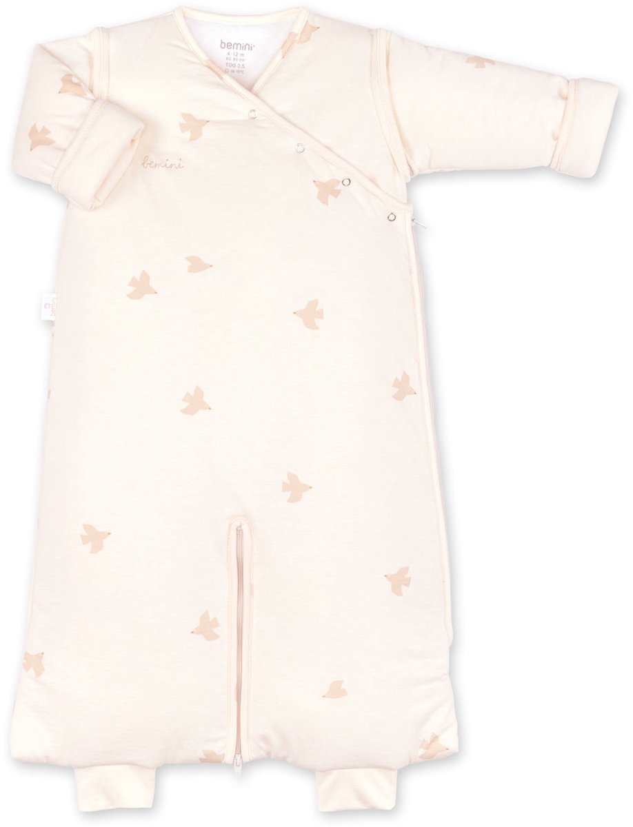 BEMINI Babyslaapzak - MAGIC BAG 4-12m - TOG 2.5 - Knus cocon - Piuma ecru