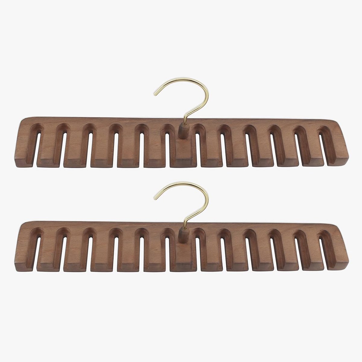 Multifunctionele beukenhouten riem- en stropdasorganizer met draaibare haak