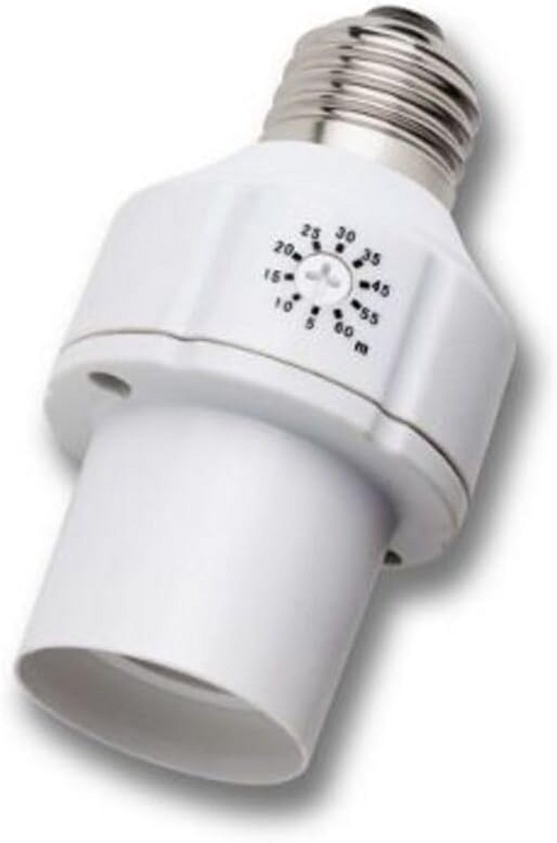 Tijdklok Fitting met Timer voor E27 Lampen - Automatische Uitschakeling