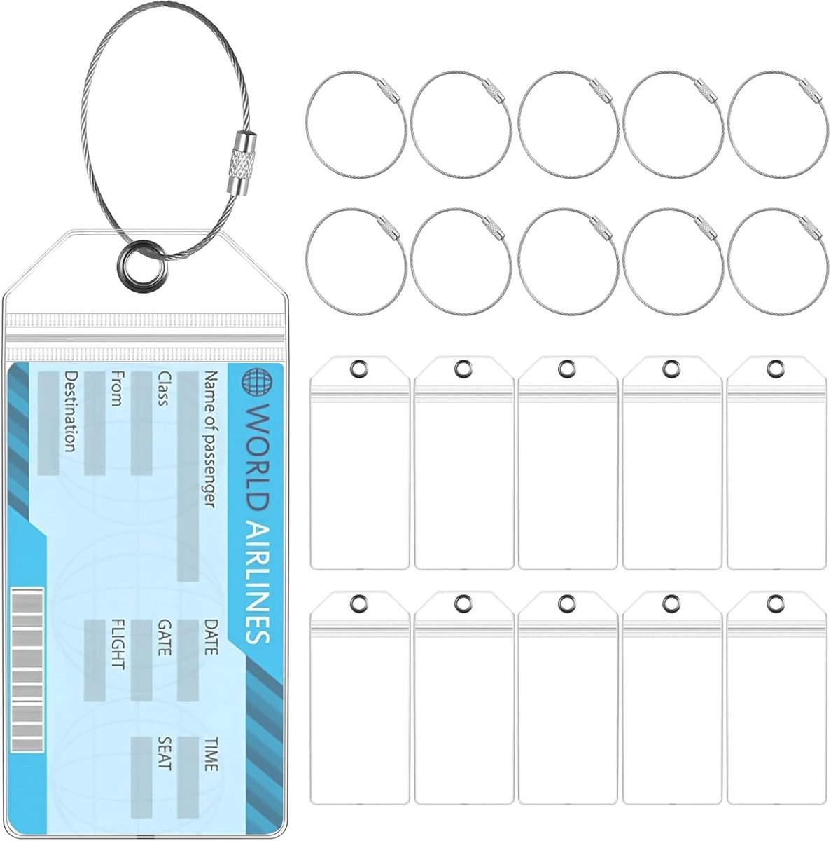 11 stuks bagagelabelhouders voor perfecte organisatie during reizen