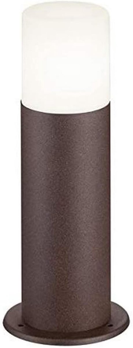 Buitenpadverlichting Roestkleurig Aluminium met Wit Acryl
