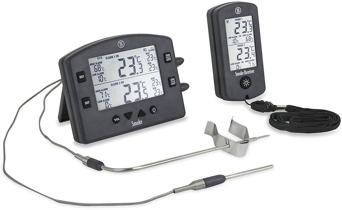 Draadloze Barbecue Thermometer met Alarmfunctie