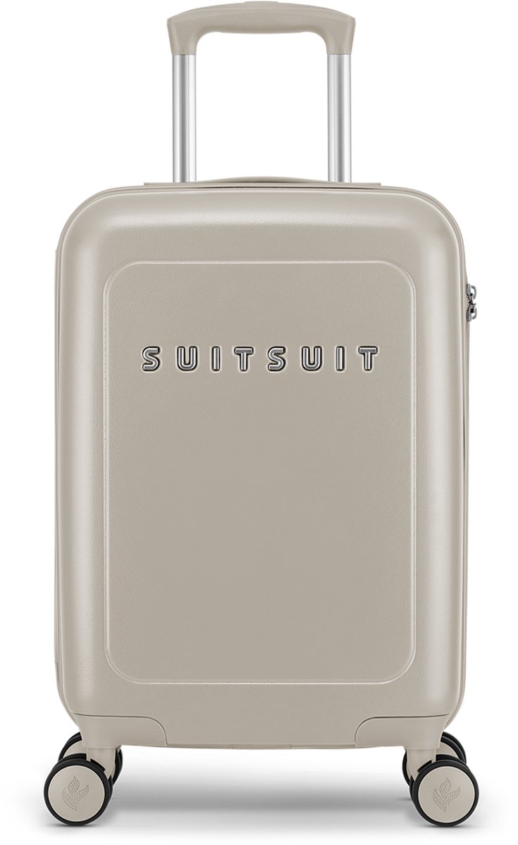 SUITSUIT Handbagage koffer 55x35x20 - Handbagage trolley - Lichtgewicht koffer - Reiskoffer - Veilig TSA cijferslot - Natura koffer Bleached Sand - Beige