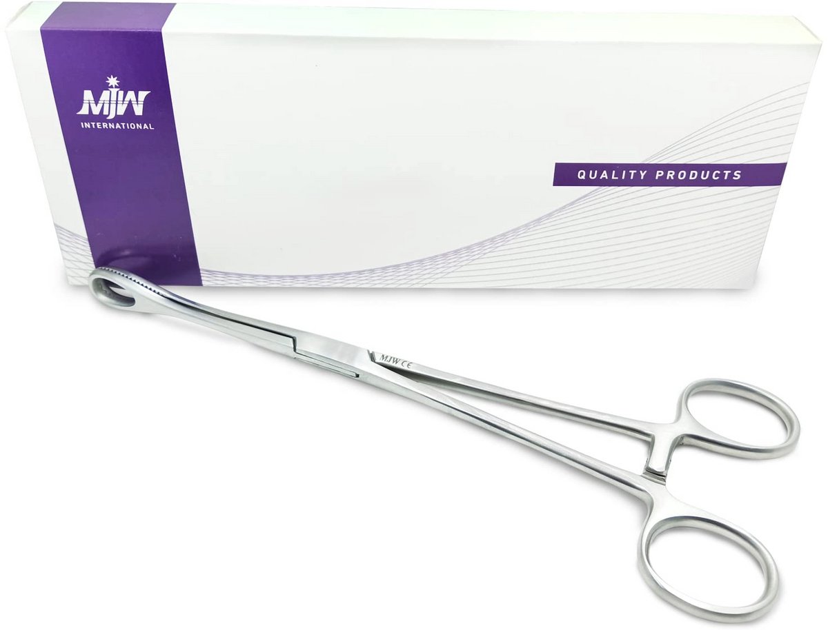 Professionele Plug Tang voor Piercing - Ronde Spons Tang in Roestvrij Staal