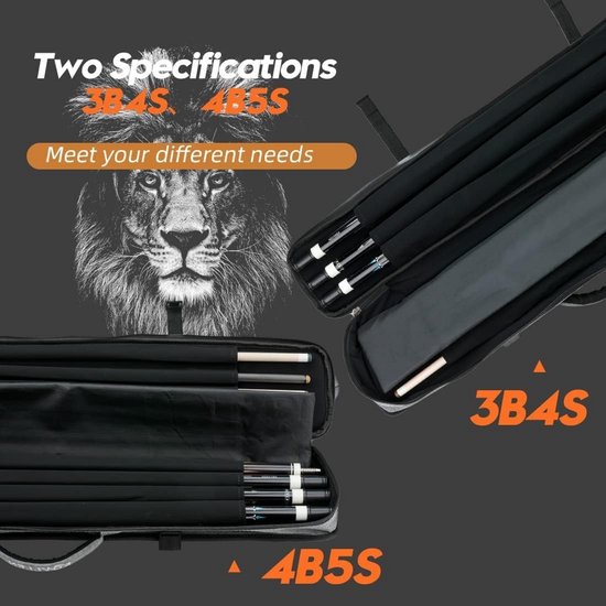Luxe Billart Keutas - Kogelkeu Foudraal voor 3x4 of 4x5 Keus - Duurzaam Oxford Doek van Luxe — afbeelding 3