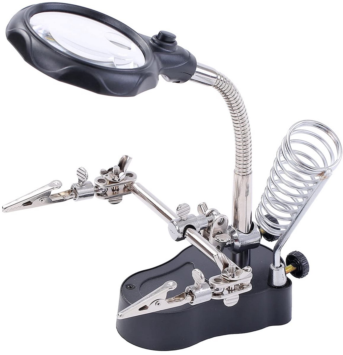 Vergrootglas met LED Verlichting en Klemmen voor Soldeerwerk en Hobby
