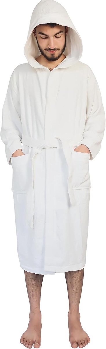 Luxe badjas met capuchon voor dames - 100% Egyptisch katoen - Perfect voor spa, vakantie en thuis