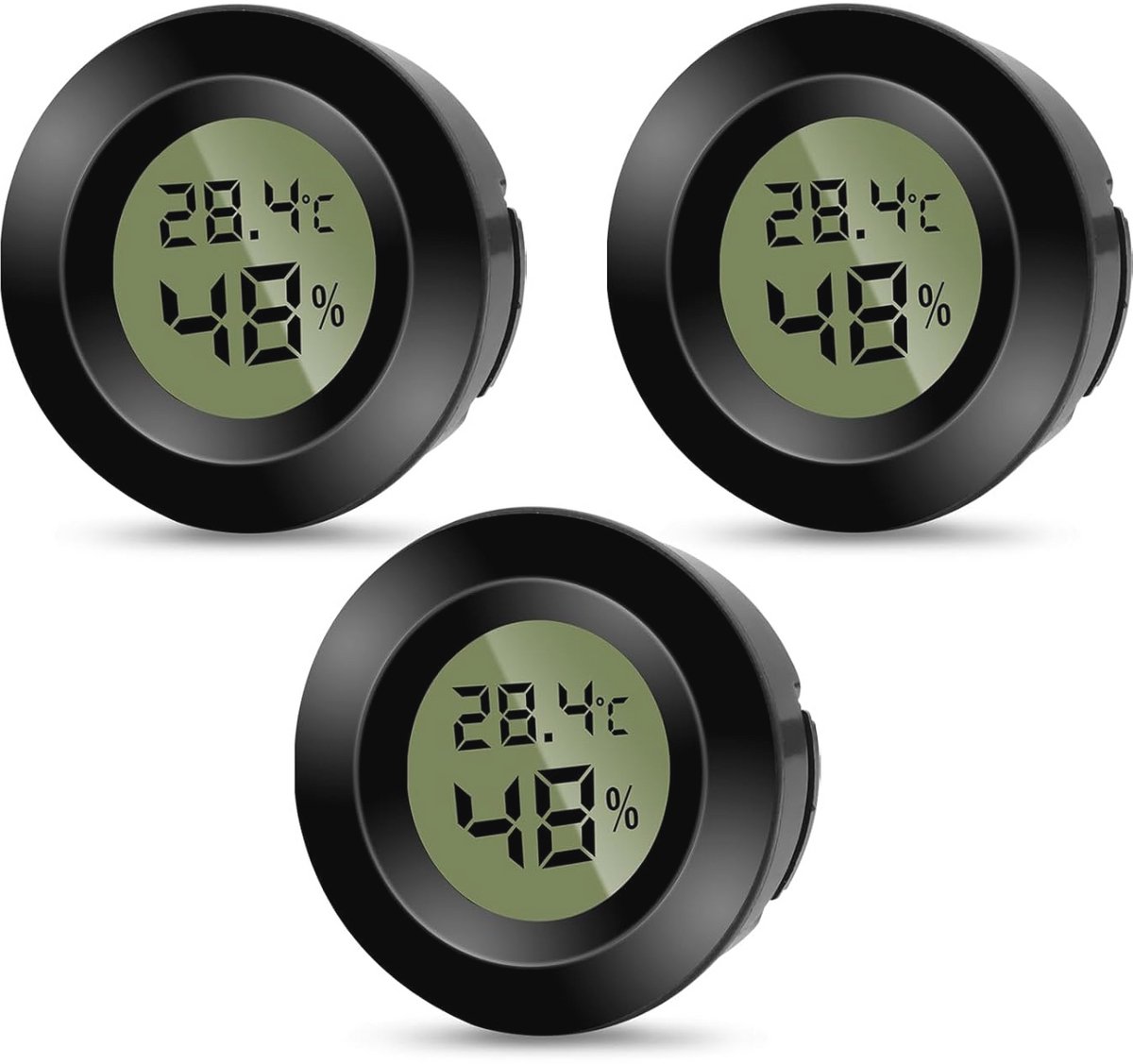 Mini Digitale Binnenkamerthermometer en Hygrometer - Hoge Precisie Temperatuur- en Vochtigheidsmonitor voor Thuis en Kantoor