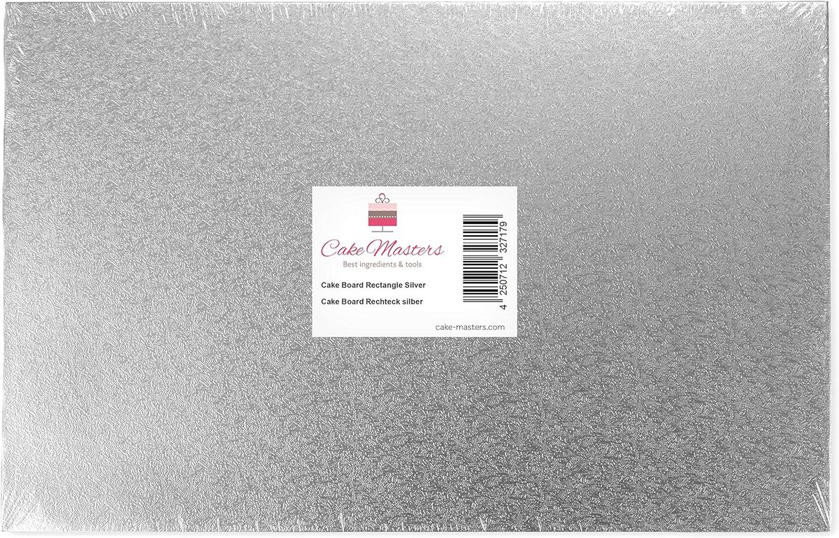Rechthoekig Cakeboard Zilver 51x36 cm - Stevige Taartonderlegger voor Presentatie