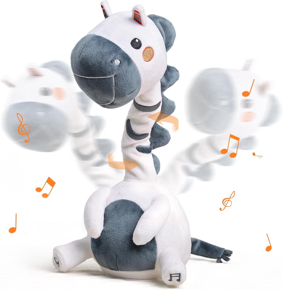 Sprekend Dansend Zebra Speelgoed - Interactieve Pluchen Zebra met Opname- en Herhalingsfunctie