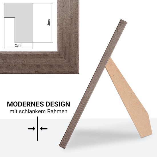 Edihome, Fotolijst A3 (2 stuks) 29,7 x 42 cm, hout, acrylfolie, voor afstuderen, poster, bruiloft, communie, diploma's (wit, 2 stuks