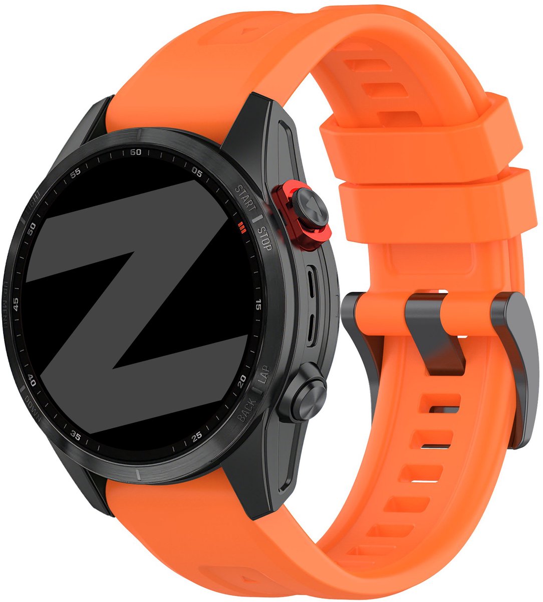 Bandz siliconen bandje geschikt voor Garmin Fenix 9 (43mm) / 9 Pro (43mm) 8 - 43mm / Fenix 7s (Pro - Solar - Sapphire Solar) / Fenix 6s (Pro - Sapphire) / Fenix 5s (Plus - Sapphire) / Epix Pro (Gen 2) 42mm / Instinct 2s - E - Oranje