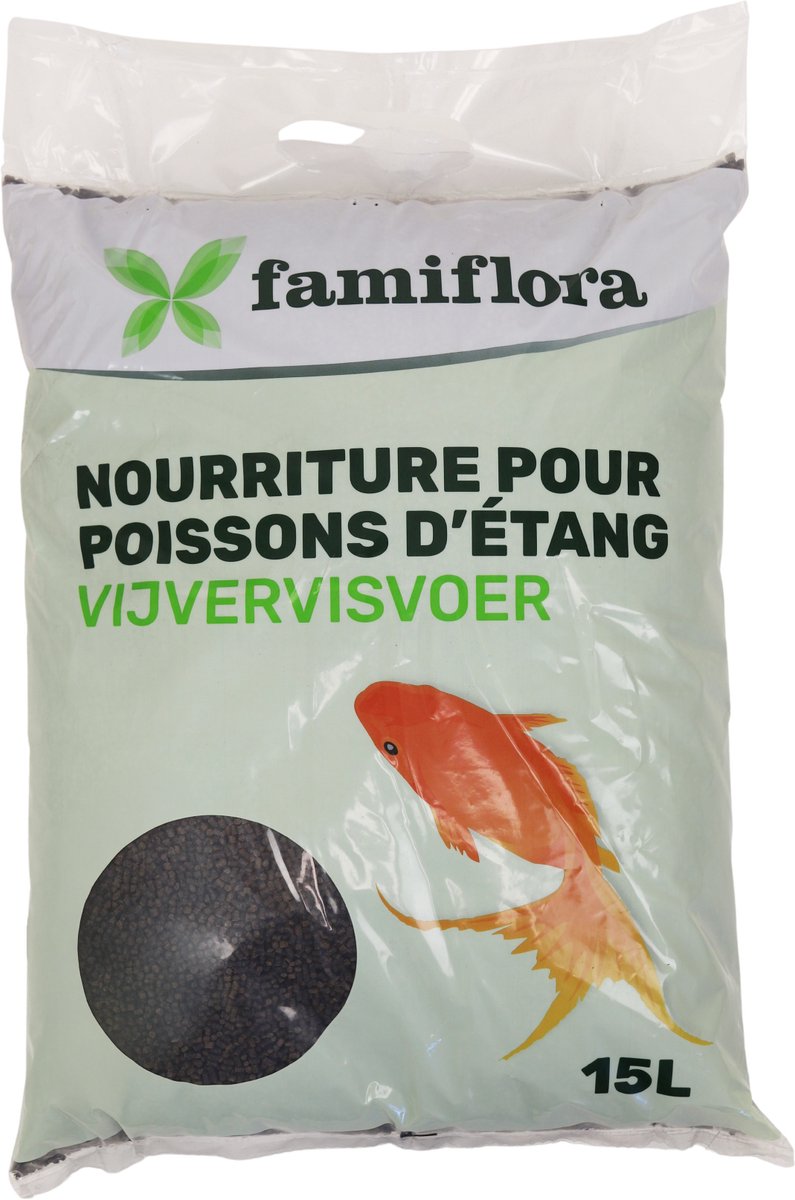 Famiflora Premium Select Steurvoer 15L - 3 mm zinkende korrel - Hoog eiwit & verteerbaar - Voor sterke en gezonde steuren - Zinkende korrels zodat zelfs bodemvissen eenvoudig kunnen eten